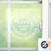 クリスマスリースメリークリスマスの名前を追加 ウィンドウサイン (ホーム)