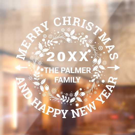 クリスマスリースメリークリスマスの名前を追加 ウィンドウサイン (シート2)