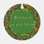 クリスマスリースメーンクーンキャット メタルオーナメント (裏面)