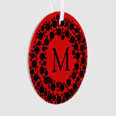 クリスマスリースモノグラムオーナメント オーナメント (正面)