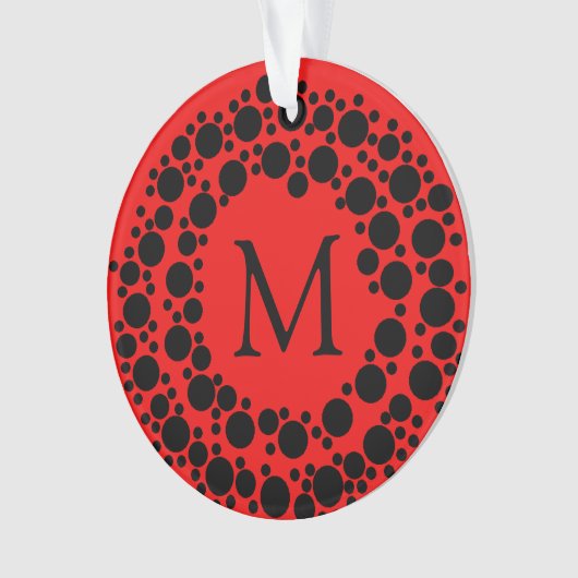 クリスマスリースモノグラムオーナメント オーナメント (正面)