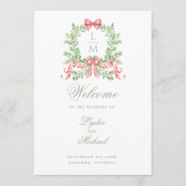クリスマスリースモノグラム結婚式 プログラム