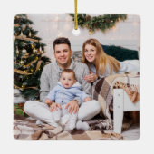 クリスマスリースモノグラム5写真 セラミックオーナメント (裏面)