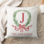 クリスマスリースモノグラム クッション (ブランケット)