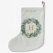 クリスマスリースモノグラム スモールクリスマスストッキング (裏面)