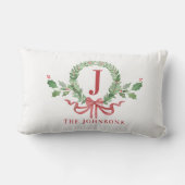 クリスマスリースモノグラム ランバークッション (裏面)