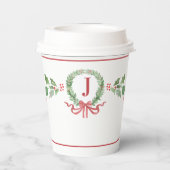 クリスマスリースモノグラム 紙コップ (裏面)