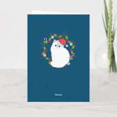 クリスマスリースラグドール猫 カード (裏面)