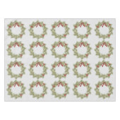 クリスマスリースレッドホリーベリーシンプルズグリーナリー テーブルクロス (正面(横))