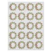 クリスマスリースレッドホリーベリーシンプルズグリーナリー テーブルクロス (正面)