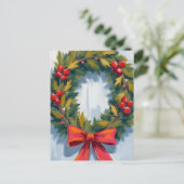 クリスマスリースレッドボウ シーズンポストカード (スタンド正面)