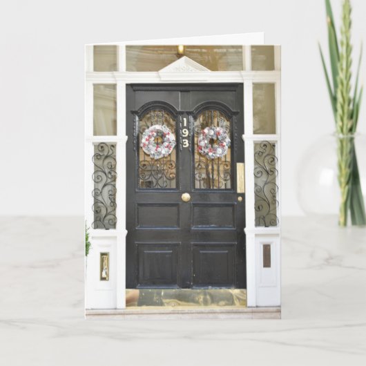 クリスマスリースロンドンアーキテクチャ写真 カード (正面)