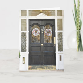 クリスマスリースロンドンアーキテクチャ写真 カード