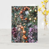 クリスマスリースロンドンUKフェスティバルシーズン カード (黄色い花)