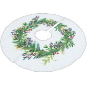 クリスマスリースワテカラー ブラッシュドポリエステルツリースカート (アングル)