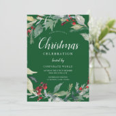 クリスマスリース企業のグリーンクリスマスパーティー 招待状 (スタンド正面)