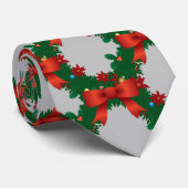 クリスマスリース休日 ネクタイ (ロール)