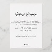 クリスマスリース会社ロゴビジネス 箔シーズンカード (裏面)