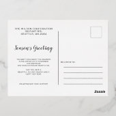 クリスマスリース会社ロゴビジネス 箔シーズンポストカード (裏面)