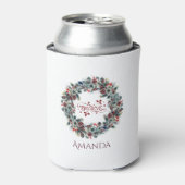クリスマスリース信じタイポグラフィモノグラム 缶クーラー (缶正面)