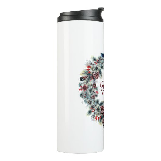 クリスマスリース信じタイポグラフィ タンブラー (回転左)