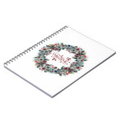 クリスマスリース信じタイポグラフィ ノートブック (左側)