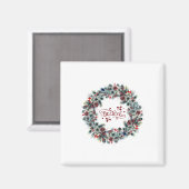 クリスマスリース信じタイポグラフィ マグネット (正面/裏面)