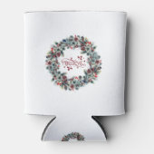 クリスマスリース信じタイポグラフィ 缶クーラー (正面)