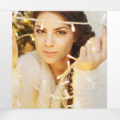 クリスマスリース写真パーソナライズされたクリスマス 三つ折りクリスマスカード (内部中)