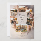 クリスマスリース写真ホリデーカードテンプレート シーズンカード (正面)