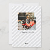 クリスマスリース写真ホリデーカードテンプレート シーズンカード (裏面)