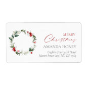 クリスマスリース出荷ラベル ラベル (正面)