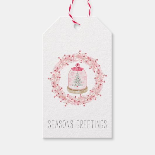 クリスマスリース及びツリーシール ギフトタグ (正面)