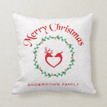 クリスマスリース及びハート型の鹿