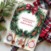 クリスマスリース台所用品パーソナライズされた キッチンタオル