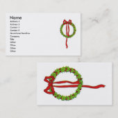 クリスマスリース名刺 名刺 (正面/裏面)