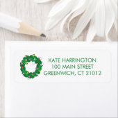 クリスマスリース差出人住所ラベル ラベル (インサイチュ)