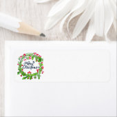 クリスマスリース差出人住所 ラベル (インサイチュ)