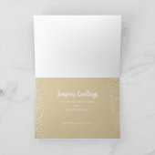 クリスマスリース折り畳みビジネスホリデーカード シーズンカード (内部)