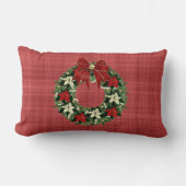 クリスマスリース枕 ランバークッション (正面)