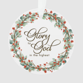 クリスマスリース栄光の神への聖書聖句 オーナメント