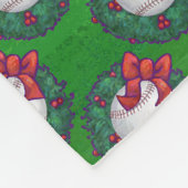 クリスマスリース模様 フリースブランケット (角)