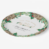 クリスマスリース水の色の季節になる結婚した ペーパープレート (アングル)