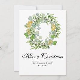 クリスマスリース水彩 シーズンカード