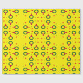 クリスマスリース水玉模様 ラッピングペーパー (フラット)