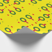 クリスマスリース水玉模様 ラッピングペーパー (角)