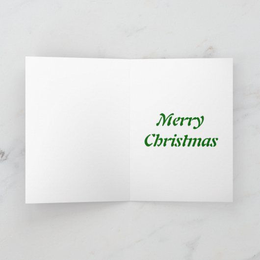 クリスマスリース猫墨絵 シーズンカード (内部)