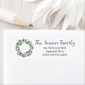 クリスマスリース紫の果実 ラベル (インサイチュ)