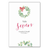 クリスマスリース結婚のテーブル番号 テーブルナンバー (裏面)