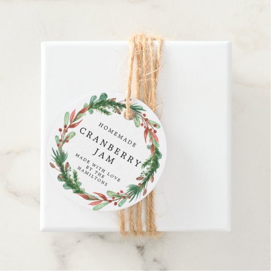 クリスマスリース自家製ジャムギフト フェイバータグ (インサイチュ)